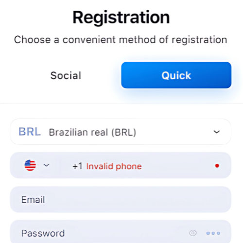 Register an account