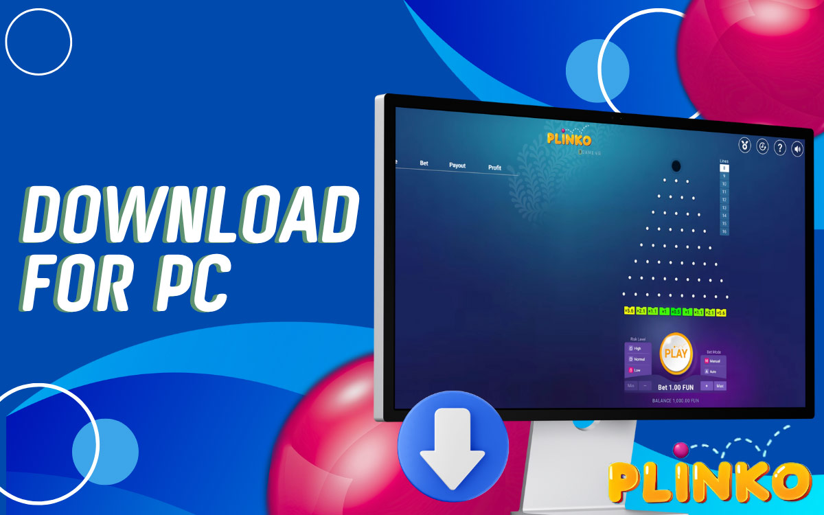 Plinko can be downloaded to your PC